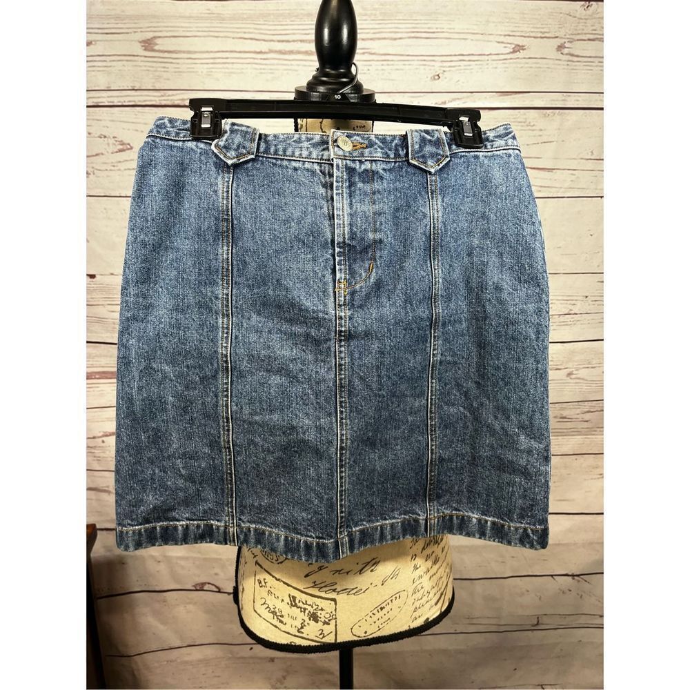 GH‎ Bass Co Womens Blue Denim Mini Skirt Size 2 100% Cotton